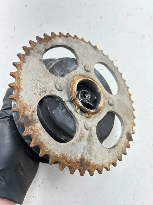 84 1984 Honda XR80 Xr 80 OEM Rear Back Wheel Hub Sprocket Brake