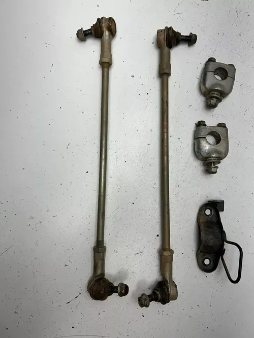 05 2005 Honda TRX450R Trx 450 r OEM LOT Tie Rod Rods Bar Clamp Riser Mount Guide