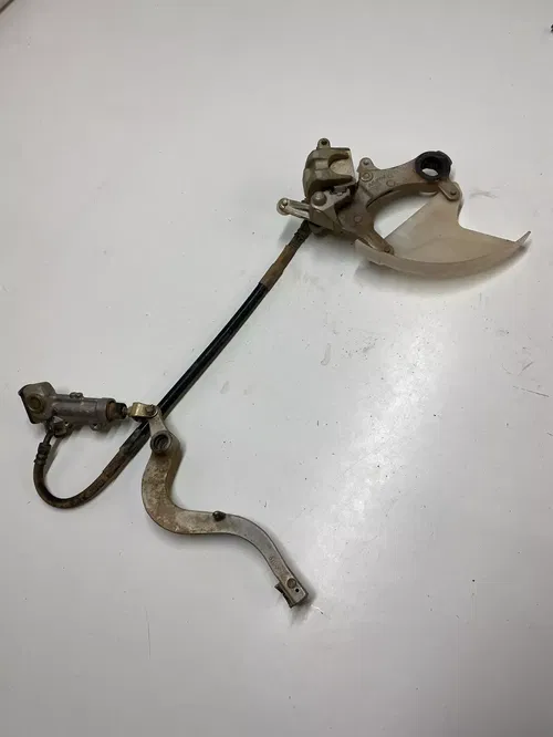 2005 05 Kawasaki KX250F WORKING COMPLETE BACK BRAKE CALIPER MASTER LINE LEVER