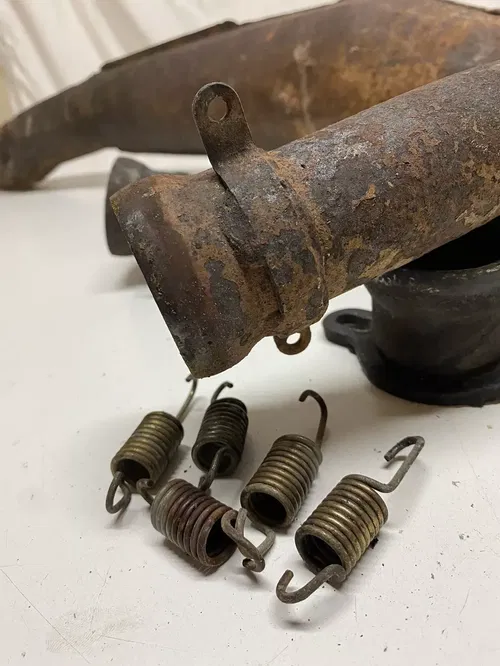 1994 94 Polaris Trail Boss 400 4x4 Exhaust Muffler Pipe Spring Silence Free Ship