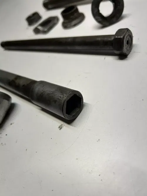 1998 98 KTM 125sx 125SX 125 Sx OEM Front Rear Axle Shaft Spacer Swingarm DAMAGE