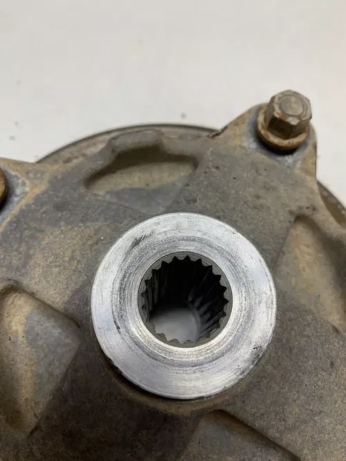 2004 04 Polaris ATP 500 4x4 atp LOT Back Rear Hub Disc Brake Rotor Dust Caps L R