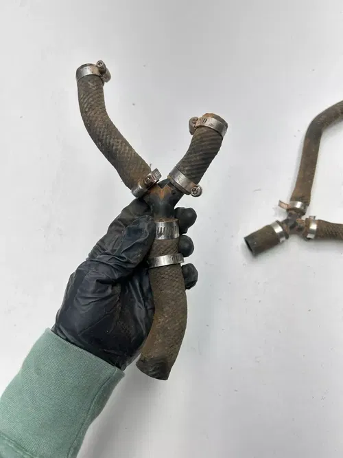 1989 89 Yamaha YZ125 Yz 125 OEM Radiator Hoses Line Tube Clamp Y