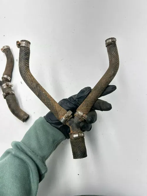 1989 89 Yamaha YZ125 Yz 125 OEM Radiator Hoses Line Tube Clamp Y