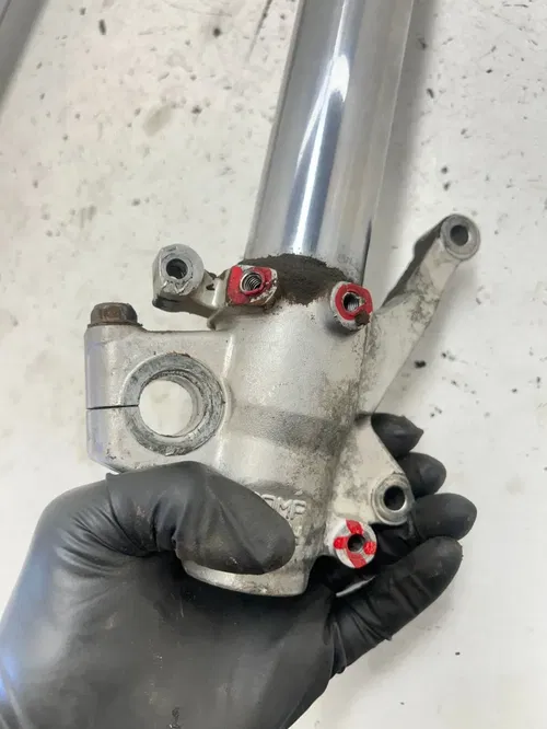 96 1996 Honda CR125R Cr 125 r OEM Front Fork Forks Suspension Shock Tube Tubes