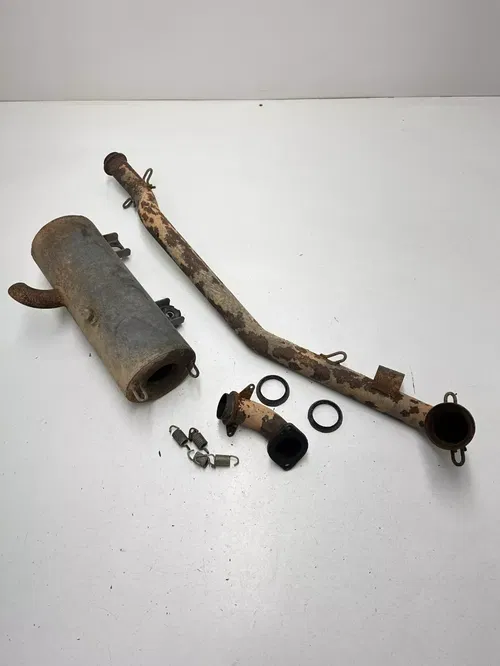 04 2004 Polaris Scrambler 500 4x4 OEM GOOD! Exhaust Header Muffler Silencer Spri