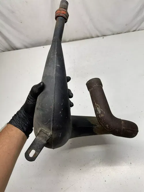 1985 85 Suzuki Quadracer 250 LT250r Lt 250 R OEM Exhaust Pipe Header Chamber