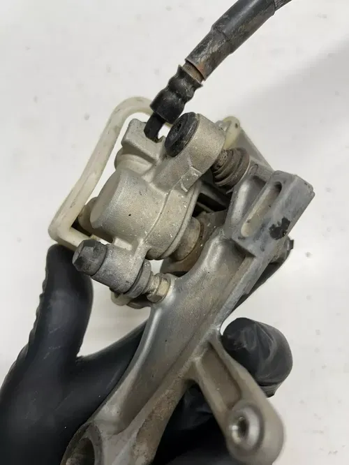 2002 02 Honda Cr250r CR 250 R OEM GOOD! Rear Back Brake Caliper Master Cyl Line