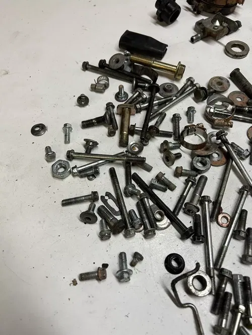 2004 04 HONDA CRF450R crf 450 r LOT Bolts Hardware Mount Peg Filter Cage Axle