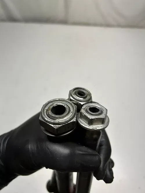 2007 07 Honda CRF450R crf 450 r OEM LOT Front Rear Back Axle Shaft Bolt Nut Bloc