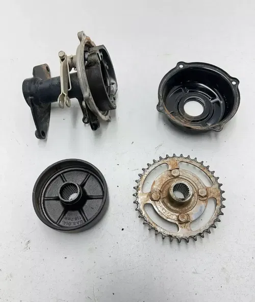 06 Suzuki LTZ50 Quadsport Ltz 50 OEM LOT Rear Brake Drum Axle Carrier Sprocket