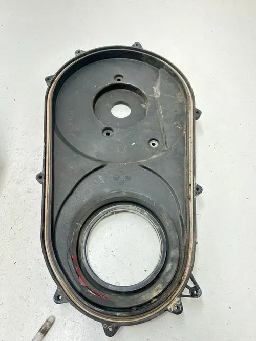 03 2003 Polaris Trailblazer 250 2x4 OEM Clutch Cover Guard Shield Housing Backin