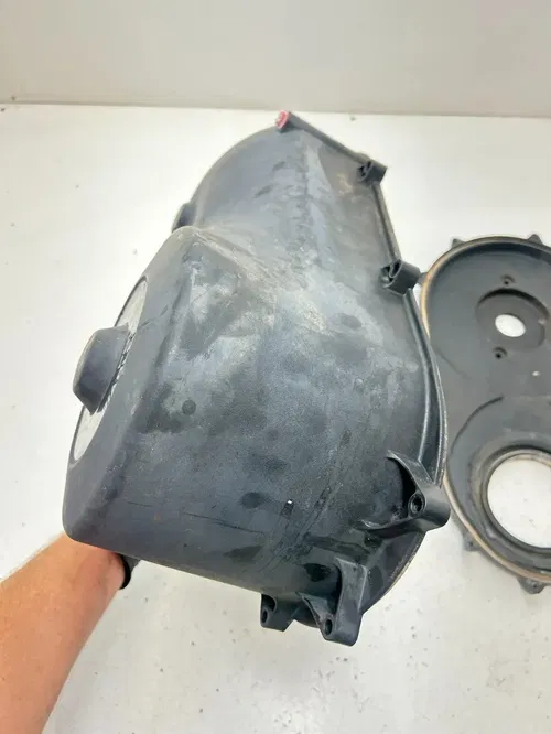 03 2003 Polaris Trailblazer 250 2x4 OEM Clutch Cover Guard Shield Housing Backin