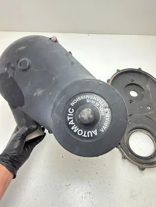 03 2003 Polaris Trailblazer 250 2x4 OEM Clutch Cover Guard Shield Housing Backin