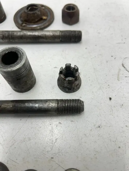 84 1984 Honda XR80 Xr 80 OEM LOT Front Rear Back Axle Shaft Swingarm Bolt Nut