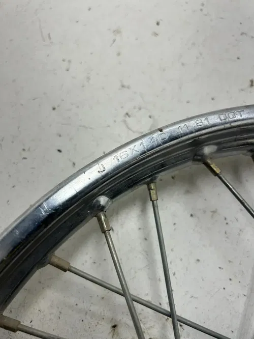 82 1982 Honda XR80 Xr 80 OEM  SLIGHT WOBBLE Front Wheel Rim Hub 16 X 1.4 READ
