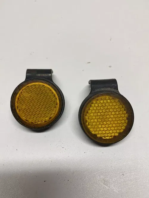 70 SUZUKI TC90 BLAZER LF Pair 2 ORANGE YELLOW REFLECTOR Free US Ship