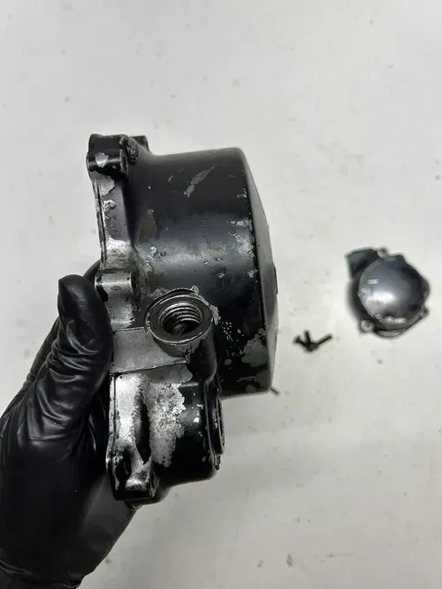 1990 90 Yamaha RT180 RT 180 rt OEM Clutch Cover Case Oil Cap NO BREAKS/CRACK! #3