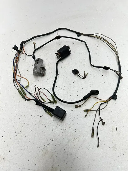 83 1983 Yamaha Tri Moto 175 YT175K OEM GOOD! Wiring Harness Plug Coil ECU CDI