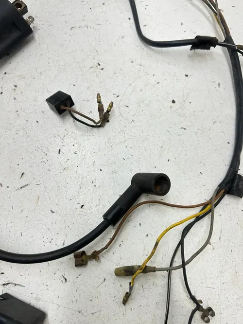 83 1983 Yamaha Tri Moto 175 YT175K OEM GOOD! Wiring Harness Plug Coil ECU CDI
