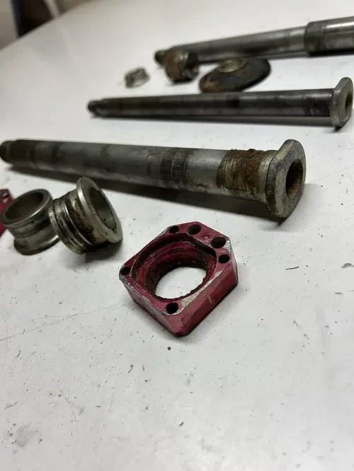 2004 04 HONDA CRF250R crf 250 r Front rear back axle shaft spacer block swing#2