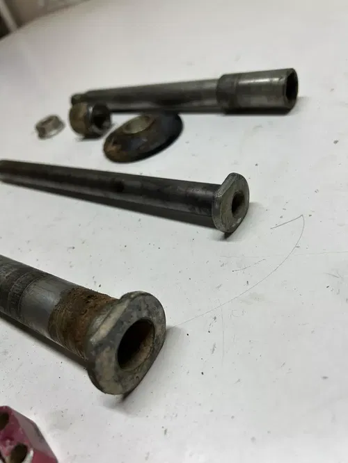 2004 04 HONDA CRF250R crf 250 r Front rear back axle shaft spacer block swing#2