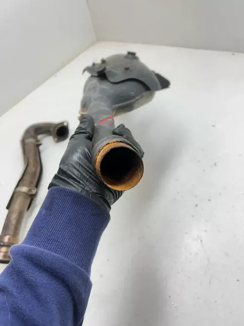 95 1995 Kawasaki KLX650 Klx 650 OEM Exhaust Pipe Muffler Silencer Baffle Header