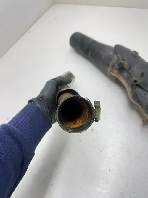 95 1995 Kawasaki KLX650 Klx 650 OEM Exhaust Pipe Muffler Silencer Baffle Header