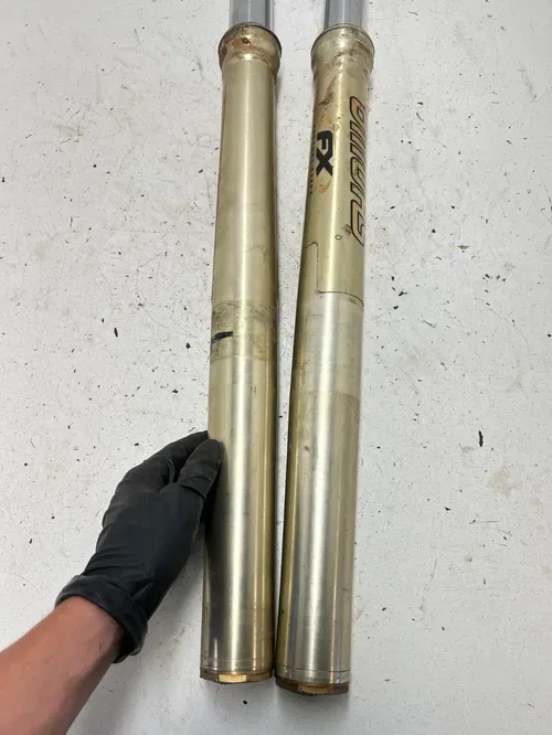 02 2002 Honda CRF450R Crf 450 r OEM Front Fork Forks Suspension Shock Tube L R