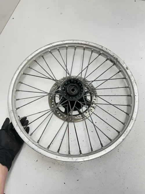 84 1984 Honda Xr 500 R Xr500r OEM Front Wheel Rim Hub Sprocket Rotor Assembly