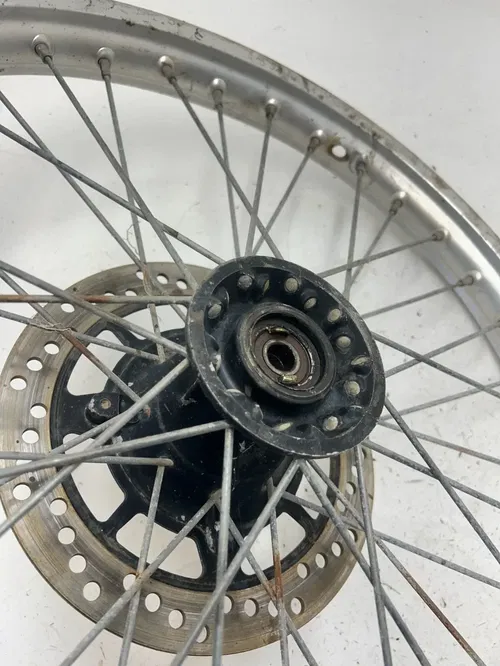 84 1984 Honda Xr 500 R Xr500r OEM Front Wheel Rim Hub Sprocket Rotor Assembly