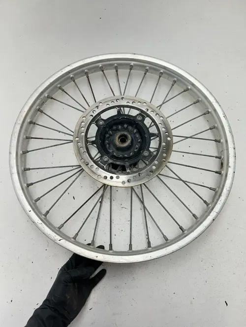 84 1984 Honda Xr 500 R Xr500r OEM Front Wheel Rim Hub Sprocket Rotor Assembly