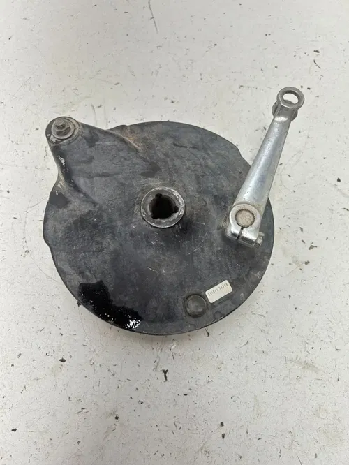 78 1978 Yamaha XT 500 Enduro 500 OEM GOOD! Rear Brake Drum Lever Arm Plate Hub