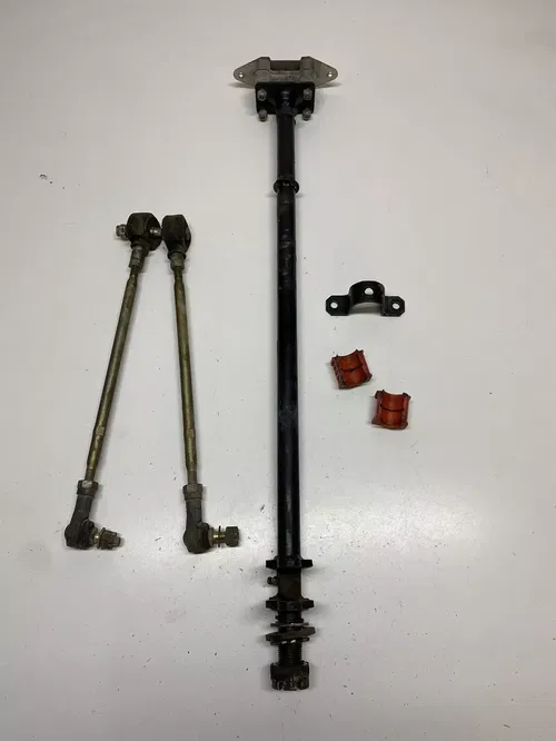 1994 94 Polaris Trail Boss 400 4x4 Steering Shaft Tie Rods Guide Mount Free Ship