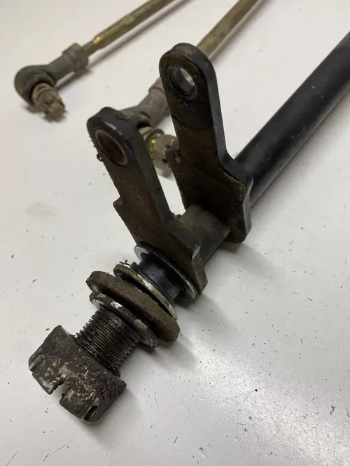 1994 94 Polaris Trail Boss 400 4x4 Steering Shaft Tie Rods Guide Mount Free Ship