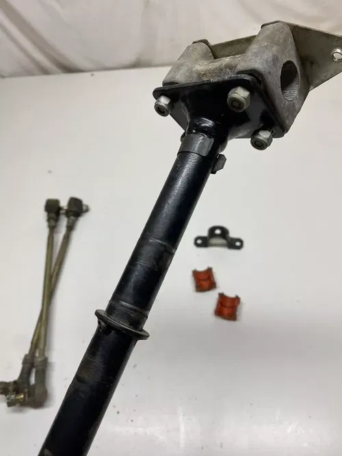 1994 94 Polaris Trail Boss 400 4x4 Steering Shaft Tie Rods Guide Mount Free Ship