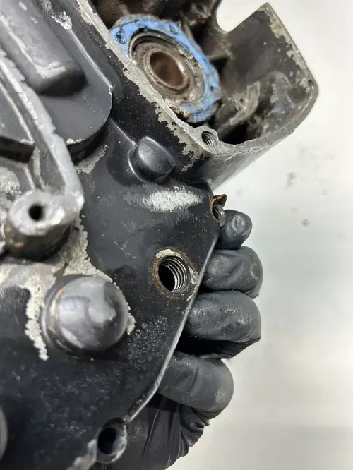 1985 85 HUSQVARNA WR125 wr 125 DAMAGE!! Crankcase Cases L R Engine Motor