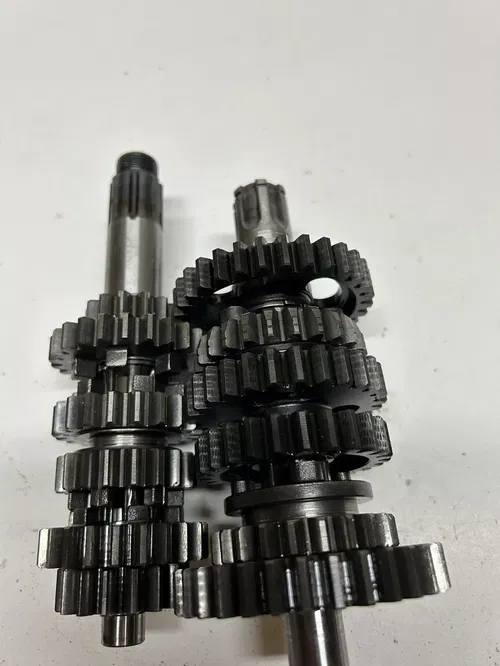 2002 02 kx100 KX 100 D trans transmission gear shaft fork kickstart gear assembl