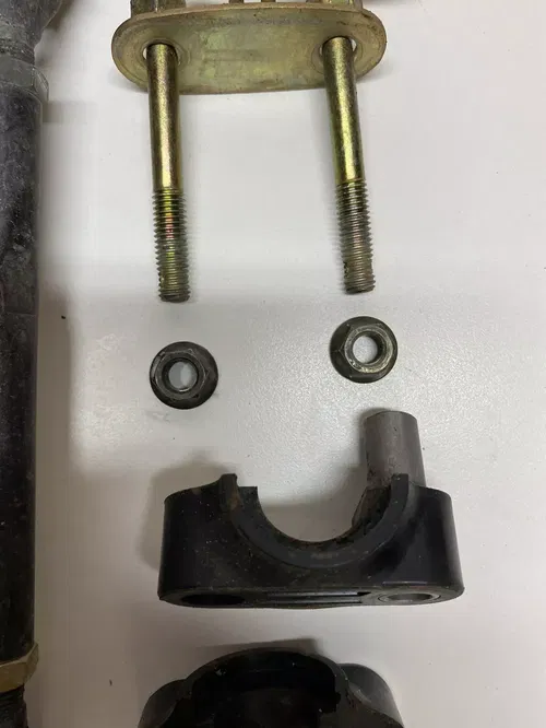 2002 02 Suzuki LT80 LT 80 OEM Factory Steering Stem Clamp Tie Rod Handle Mount