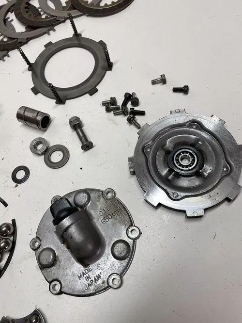 1983 83 Yamaha Tri-Moto 125 YT125 K OEM COMPLETE clutch Basket Assembly Plate
