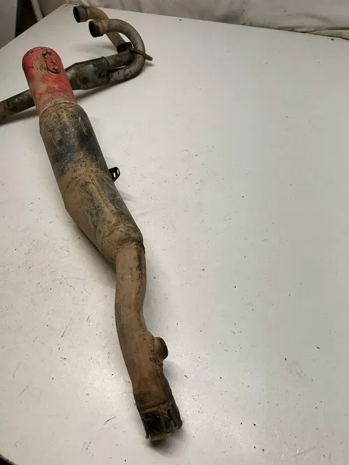 1984 84 Honda XL350R xl350r Xl 350 Exhaust Pipe Header Muffler Silencer SOLID!!