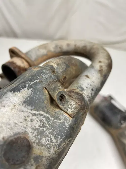1984 84 Honda XL350R xl350r Xl 350 Exhaust Pipe Header Muffler Silencer SOLID!!