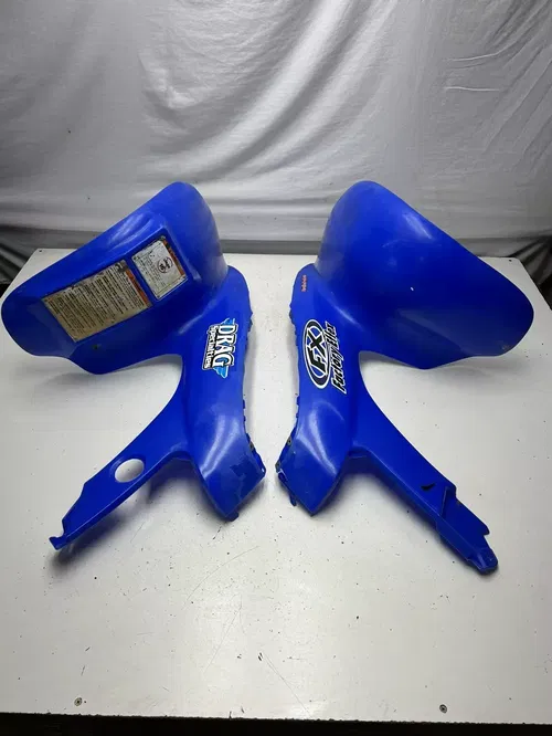 1991 91 Honda trx250x Fourtrax 250x OEM NICE! Front Fender Plastics L R Blue