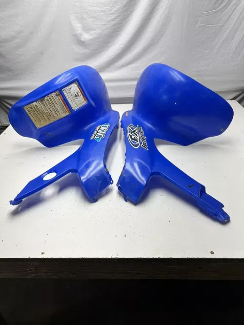 1991 91 Honda trx250x Fourtrax 250x OEM NICE! Front Fender Plastics L R Blue