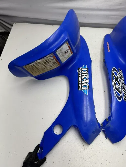 1991 91 Honda trx250x Fourtrax 250x OEM NICE! Front Fender Plastics L R Blue