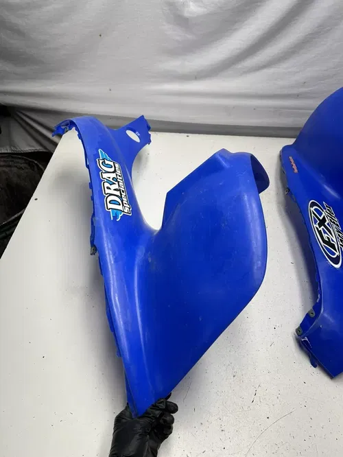 1991 91 Honda trx250x Fourtrax 250x OEM NICE! Front Fender Plastics L R Blue