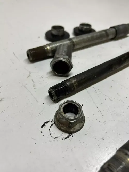 1997 97 kawasaki kx125 KX 125 -K LOT front rear back axle shaft bolt pivot space