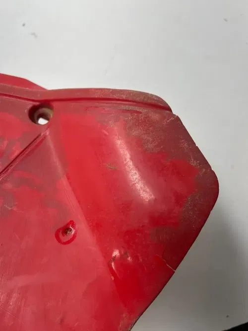 79 1979 Honda XL185S xl 185 s OEM Red Side Cover Panel Plastic Fairing READ
