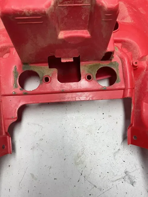 03 2003 Honda Rancher 350 TRX350TE 2x4 OEM Rear Back Fender Plastic Fairing Red