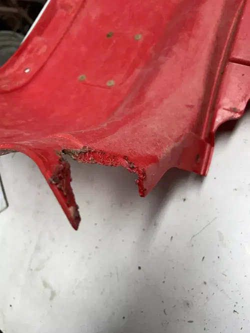03 2003 Honda Rancher 350 TRX350TE 2x4 OEM Rear Back Fender Plastic Fairing Red